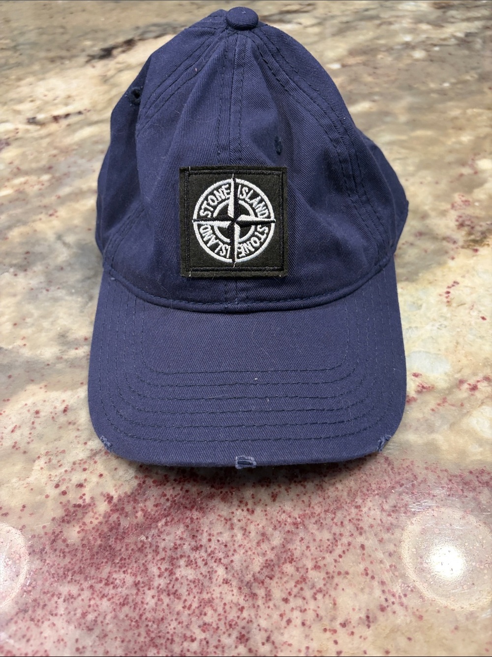 Stone Island Navy Logo Baseball Cap